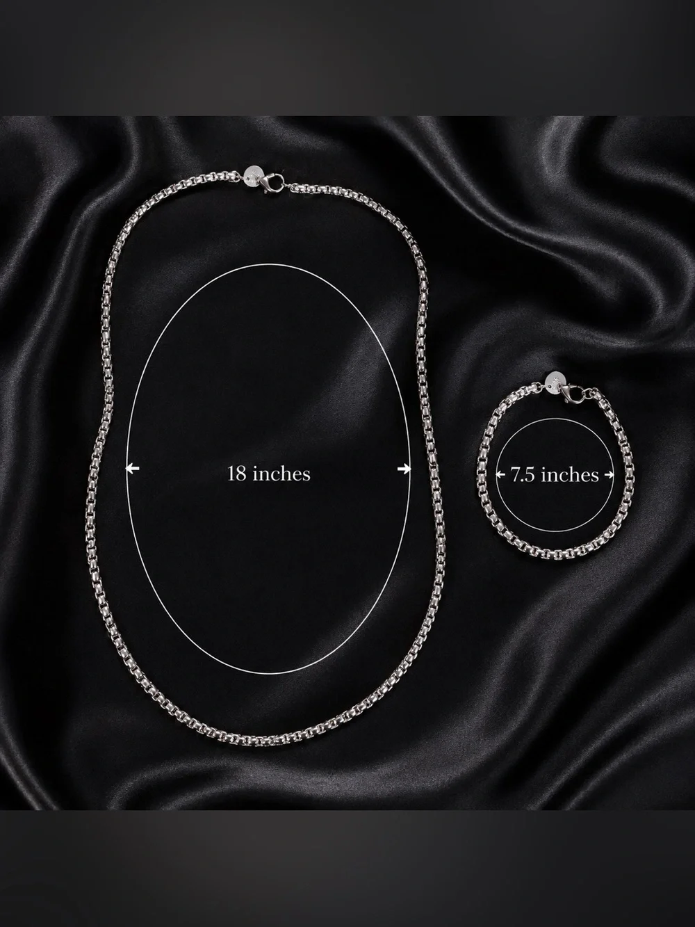 Italian Luxury Boutique 925 Sterling Silver Chain Bracelet Set 2 Pc NWOT